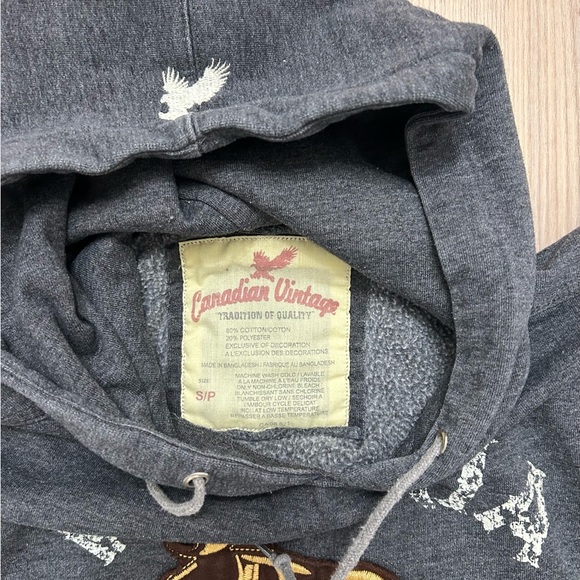 Canadian Vintage Victoria Moose Sweatshirt Hoodie Men’s Size Small - Picture 5 of 8